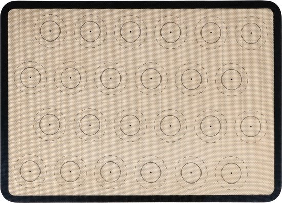 Krumble Siliconen bakmat / Deegmat / Ovenmat / Bakmatten / Anti-kleef bakmatten - Met 24 cirkels - 29,5 x 42 cm