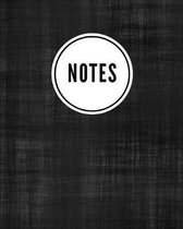 Notes: Black Design (8) - Cute Writing Notebook For School, Home & Office - [Classic]