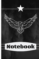 Notebook: Eagle Motorcycle Road Trip Gift - Lined Notebook, 130 pages, 6 x 9