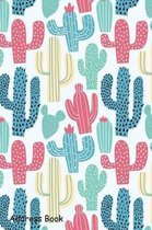 Address Book: For Contacts, Addresses, Phone, Email, Note, Emergency Contacts, Alphabetical Index with Cactus Colorful Hand Drawing