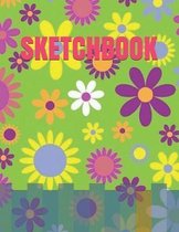 Sketchbook: Floral sketchbook for painting, sketching, drawing 120 pages 8.5*11 inches
