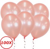 Roségouden Ballonnen Feestversiering Verjaardag 100st Metallic Roségoud Ballon
