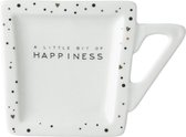 Dutch Rose Zwart-Wit Theetip Happiness Goud