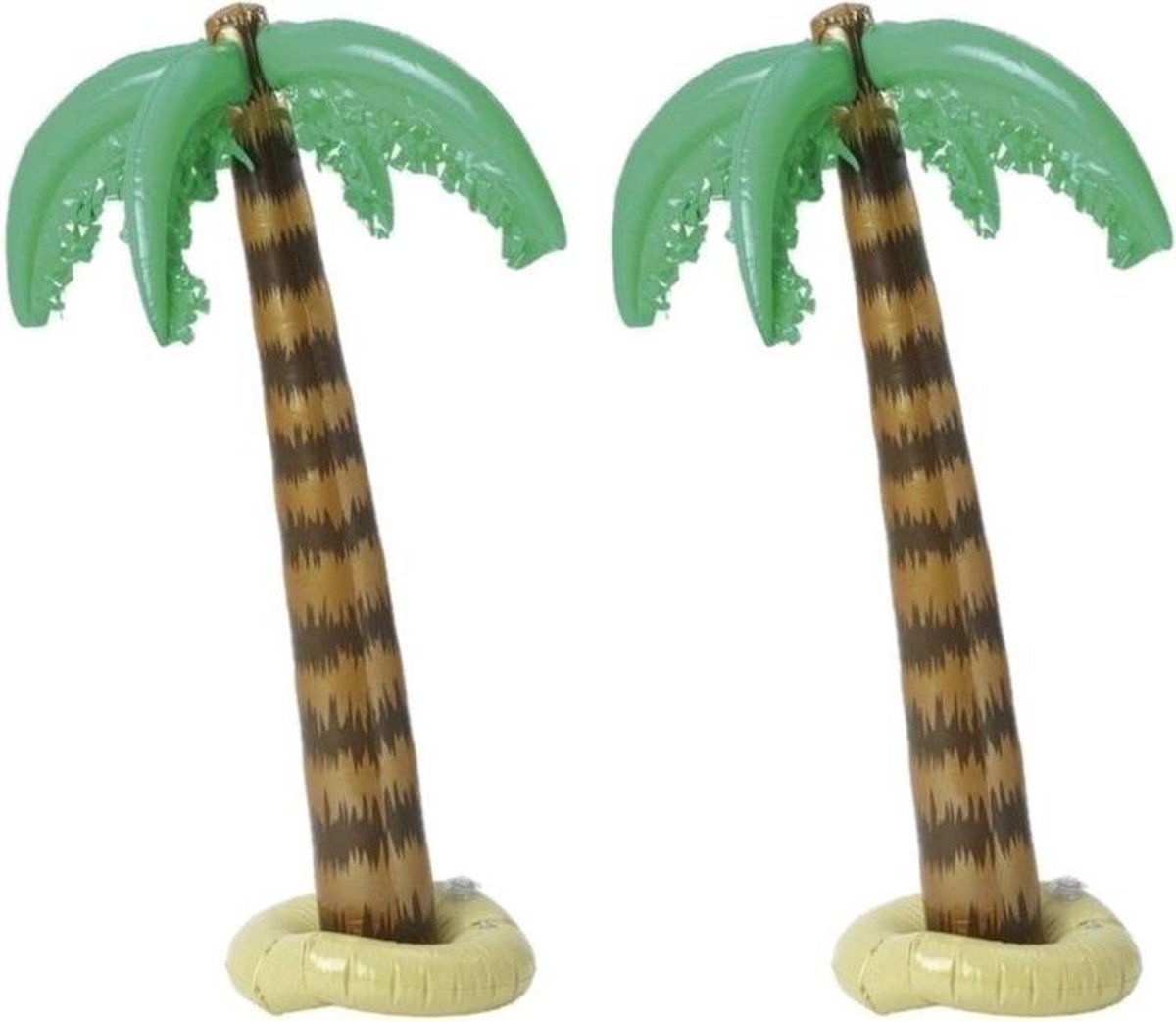 Afbeelding van product Merkloos / Sans marque  2x stuks opblaasbare kleine palmboom 90 cm - Tropische Hawaii thema decoraties/versieringen