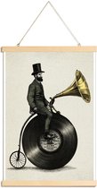 JUNIQE - Posterhanger Music Man -40x60 /Ivoor & Zwart