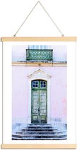 JUNIQE - Posterhanger Lisbon Doorway -20x30 /Groen & Roze