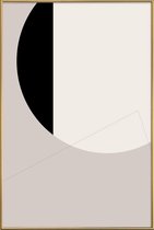JUNIQE - Poster met kunststof lijst Black Side -30x45 /Grijs & Wit