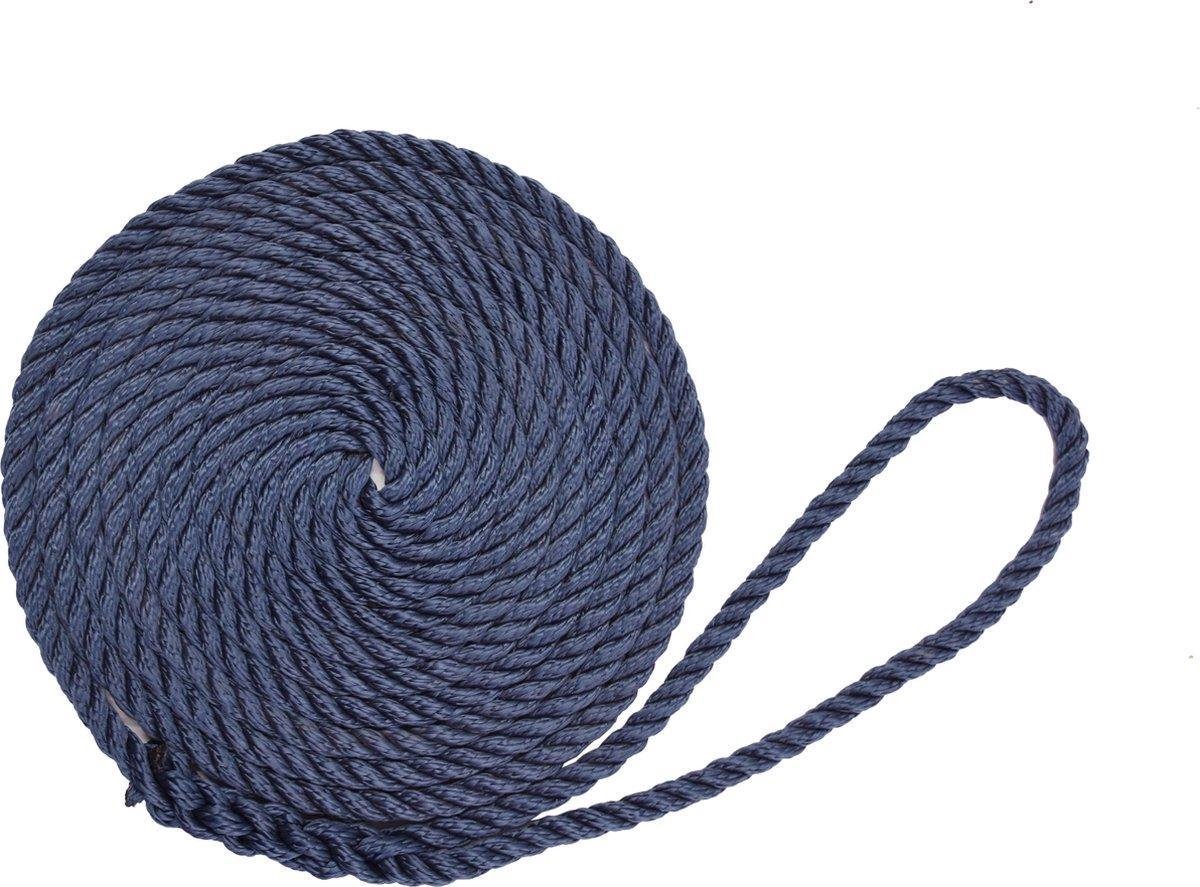 FES Marine Landvast Touw - met Oogsplits - Donkerblauw - 10m Ø10mm