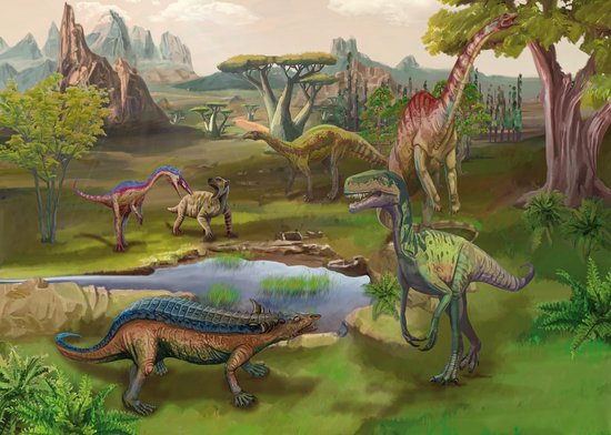 DINOSAURUS POSTER - Dino poster - Dinosaurussen - Dinosaurs poster - 70 cm x 50 cm - Dino poster jongenskamer