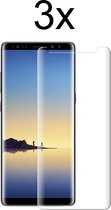 Samsung Note 9 Screenprotector UV - Beschermglas Samsung Galaxy Note 9 Screen Protector Glas - 3 stuks