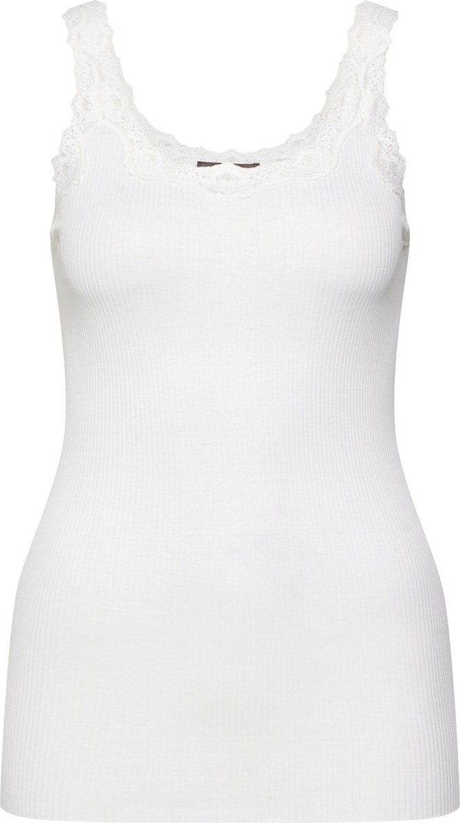 Rosemunde Babette Deep Back Silk Top Dames - Topjes - Wit - Maat XL