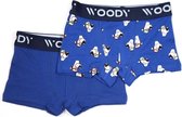 Woody boxer jongens - ijsbeer - blauw - duopack - 212-1-CLD-Z/017 - maat 116