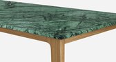 Marmeren Eettafel - India Green (houten Onderstel) - 200 x 90 cm  - Gepolijst