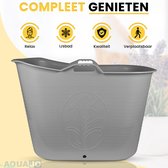 Zitbad Voor Volwassenen Bad Bath Bucket IJsbad Zitbaden Voor In Douche - Mobiele Badkuip - Vrijstaand Bad - Plastic - Icebath - 200L – 92x51x63 cm - Grijs