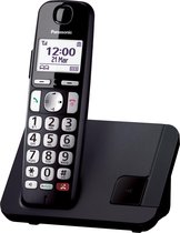 Panasonic KX-TGE250, DECT-telefoon, Draadloze handset, Luidspreker, 1000 entries, Nummerherkenning, Zwart