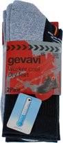 (2 paar) Gevavi Workwear - GW81 Coolmax Werksokken voor Optimale Temperatuur - Zwart - Maat 43/46