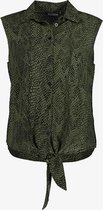 TwoDay geknoopte dames blouse - Groen - Maat XL