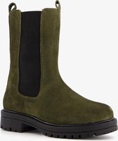 Groot suede meisjes chelsea boots - Groen - Maat 29