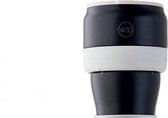 W10 Hazlewood - RVS opvouwbare thermosbeker / reisbeker voor zowel warme als koude dranken - 340 ml - Zwart