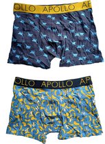 Apollo - boxershort heren - 2 - Pack - Print - Maat S