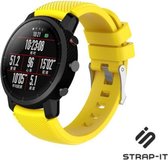 Siliconen Smartwatch bandje - Geschikt voor  Xiaomi Amazfit Pace silicone band - geel - Strap-it Horlogeband / Polsband / Armband