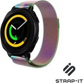 Milanees Smartwatch bandje - Geschikt voor  Samsung Gear Sport Milanese band - regenboog - Strap-it Horlogeband / Polsband / Armband