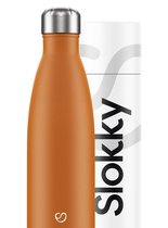 Slokky - Matte Orange Thermosfles & Drinkfles - 500ml