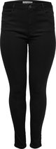 ONLY CARMAKOMA CARAUGUSTA HW SKINNY JEANS BLACK Dames Jeans - Maat W52 x L32