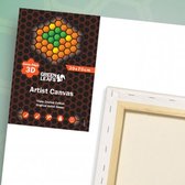 Schildersdoek Green Leafs Artist Canvas schilderij - 3D - 38mm frame - 30 x 30 cm