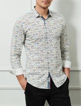 Lange mouwen blouse | floral print wit | maat L