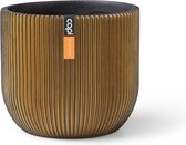 Capi Europe - Bloempot bol Groove Black & Gold - 9x8 - Goud - Opening Ø7.2 - Bloempot voor binnen - 5 jaar garantie - BGVGB139