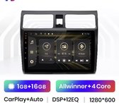 CarPlay Suzuki Swift 2005-2010 Android 10 navigatie en multimediasysteem Bluetooth USB WiFi 1+16GB