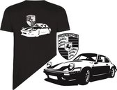 Porsche t-shirt zwart maat xl