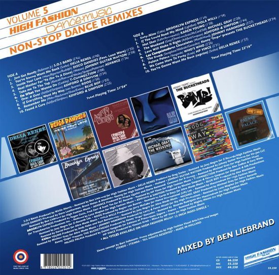 Albumhoes High Fashion Dance Music Vol. 5 met tracklist en artiesten.