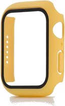 Apple Watch 44MM Full Cover Case + Screen Protector - Plastique - TPU - Apple Watch Case - Jaune