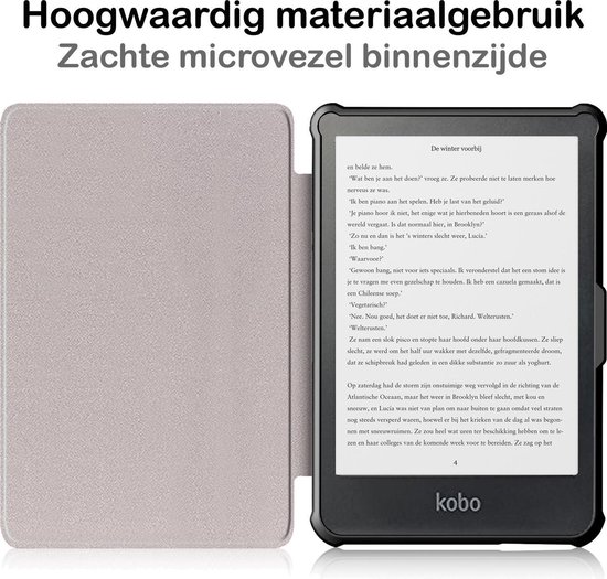 Hoesje Geschikt voor Kobo Clara HD Hoesje Luxe Bescherm Case - Hoes Geschikt voor Kobo Clara HD Hoes Book Cover - Uil van i12Cover — afbeelding 2