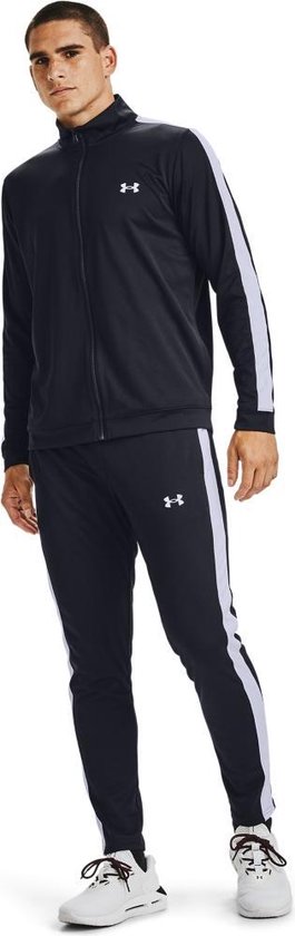 Under Armour UA Knit Track Suit Heren Trainingspak - Zwart - Maat XL