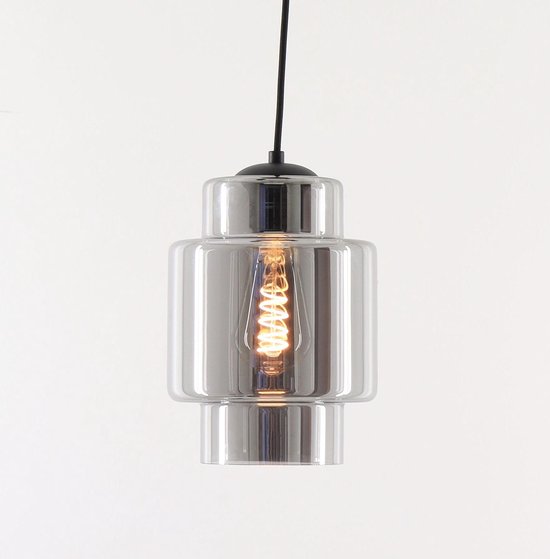 Hanglamp Highlight Fantasy - rookglas smoke - 23cm hoog 17cm diameter