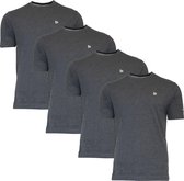 Donnay T-shirt - 4 Pack - Sportshirt - Heren - Maat M - Donker grijs gemeleerd