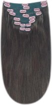 Remy Human Hair extensions Double Weft straight 16 - bruin 3#