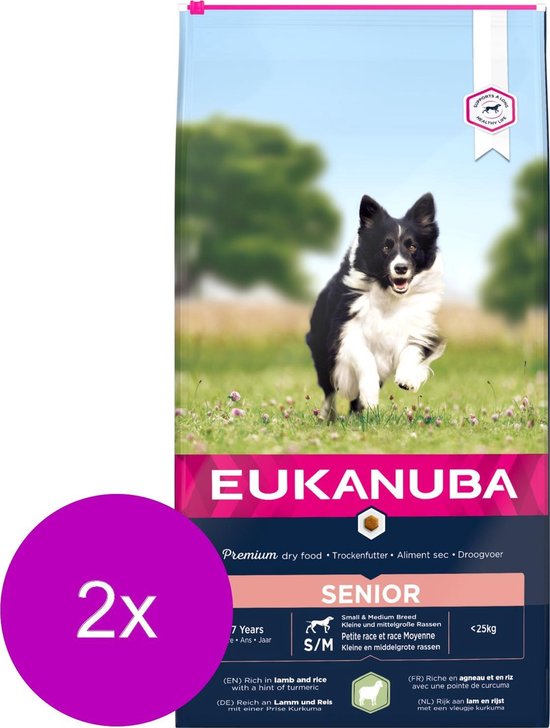 Eukanuba Mature Senior Lam&Rijst - Hondenvoer - 2 x 12 kg