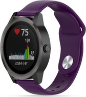 Siliconen Smartwatch bandje - Geschikt voor  Garmin Vivoactive 3 sport band - paars - Horlogeband / Polsband / Armband