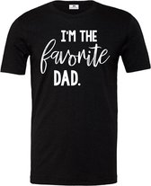 Heren T-shirt voor papa-I'm the favorite dad-vaderdag-Maat M