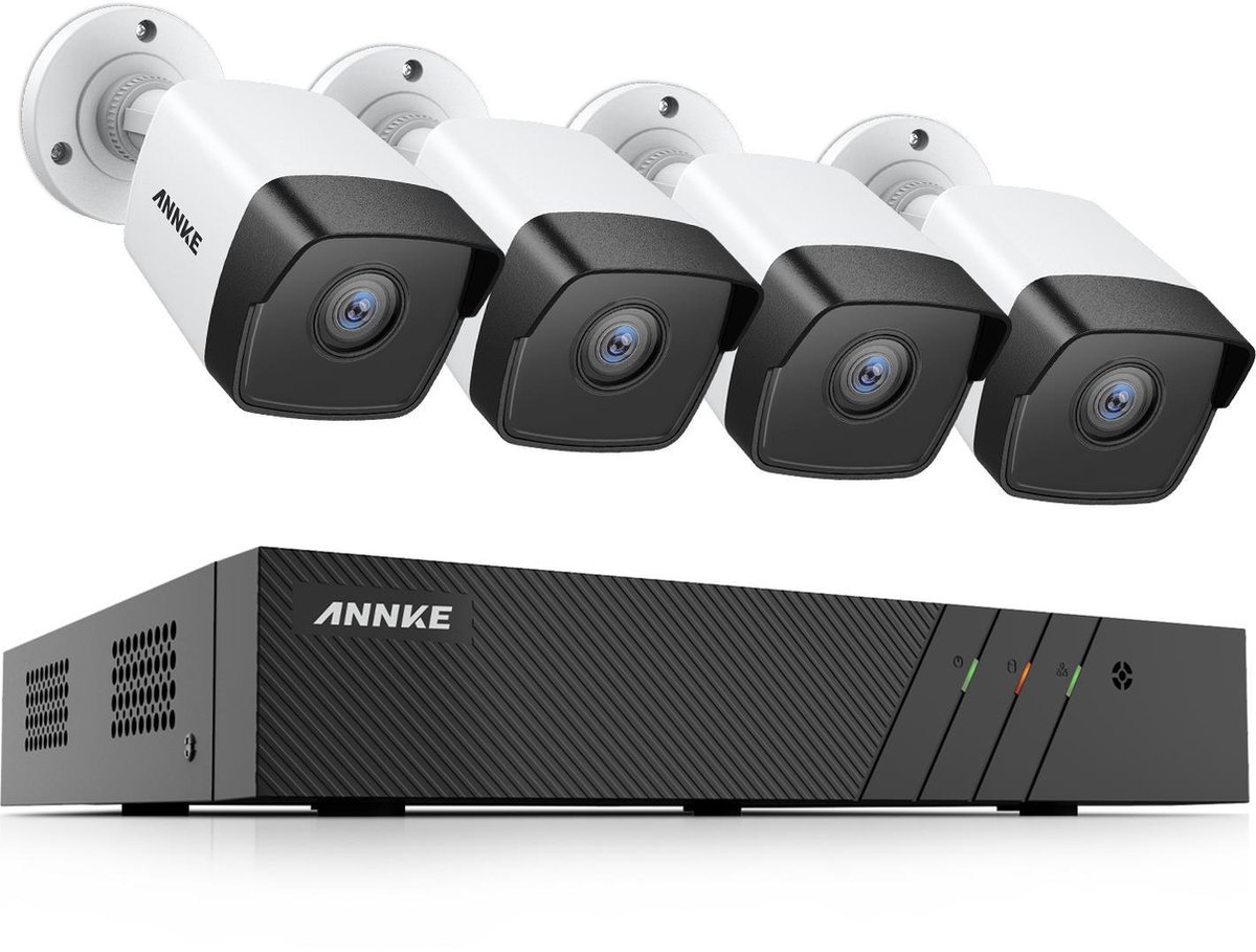 ANNKE ACS-8 N48-I51DL-4 Beveiligingscamera set - PoE - 5MP - Met audio