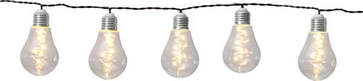 RTM Lighting Solar Lichtsnoer 190cm met 10 lampjes -Warm Wit -Tuinverlichting