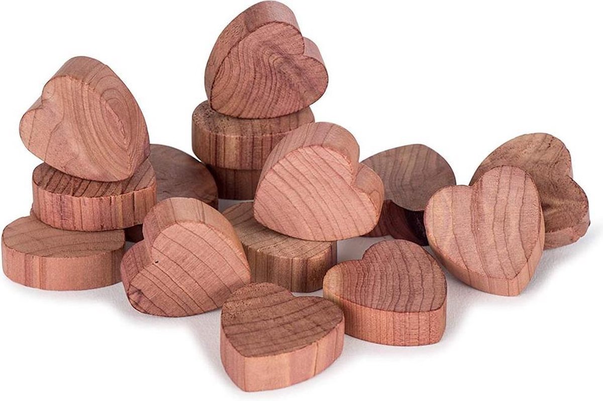 LaundrySpecialist Mottenballen - Set van 15 stuks - Premium kwaliteit cederhout voor een natuurlijke geur en natuurlijke bescherming tegen motten en insecten