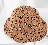 Zonnehoedje, luipaardprint, zomerhoedje, bruin,   6- 36 maanden, baby hoedje, kinder hoedje , UV hoed