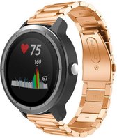 Shop4 - Garmin Forerunner 245 Bandje - Roestvrijstaal Roségoud