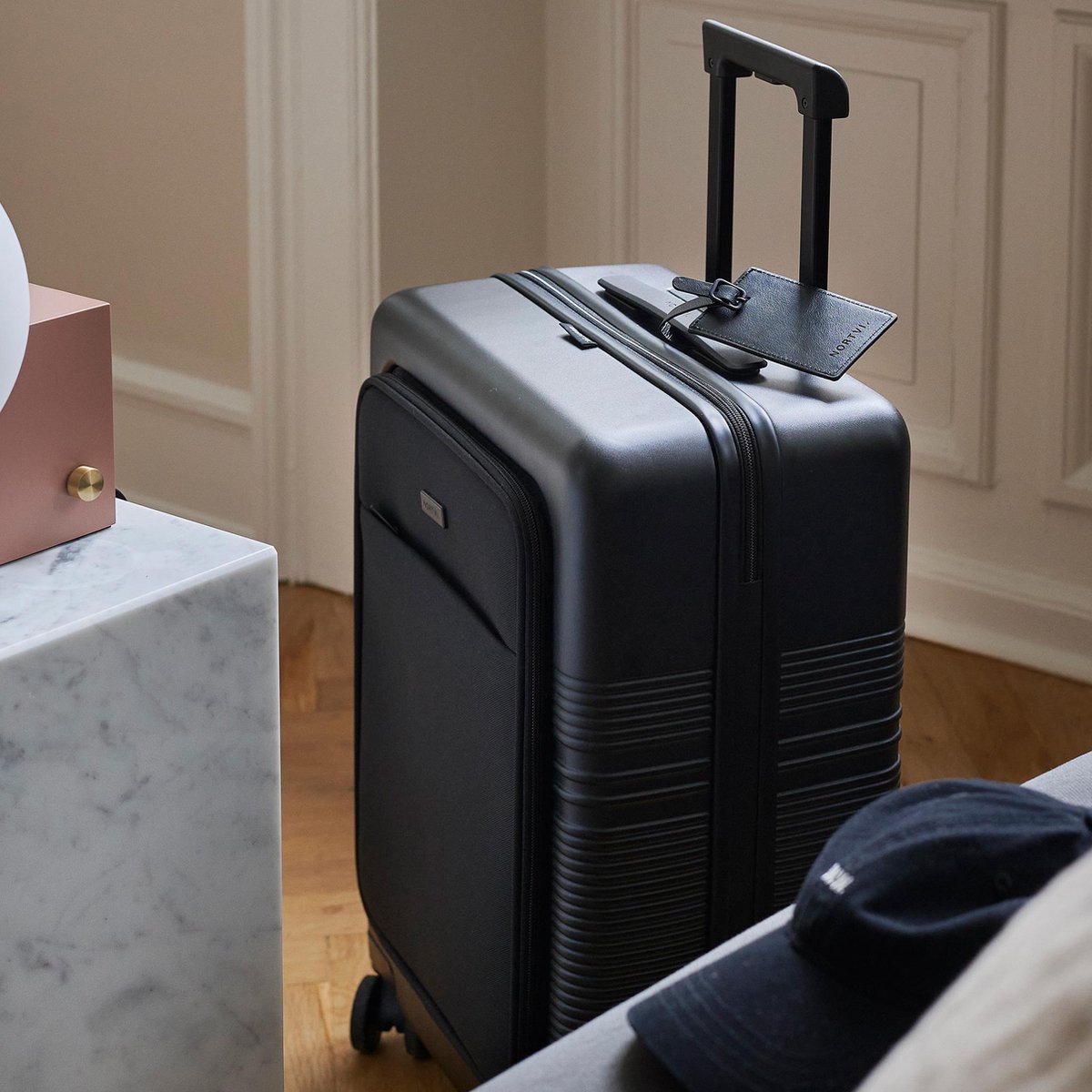 NORTVI Handbagage Koffer | Zwart | 55 cm | Inclusief Laptopvak | Duurzaam  -... | bol
