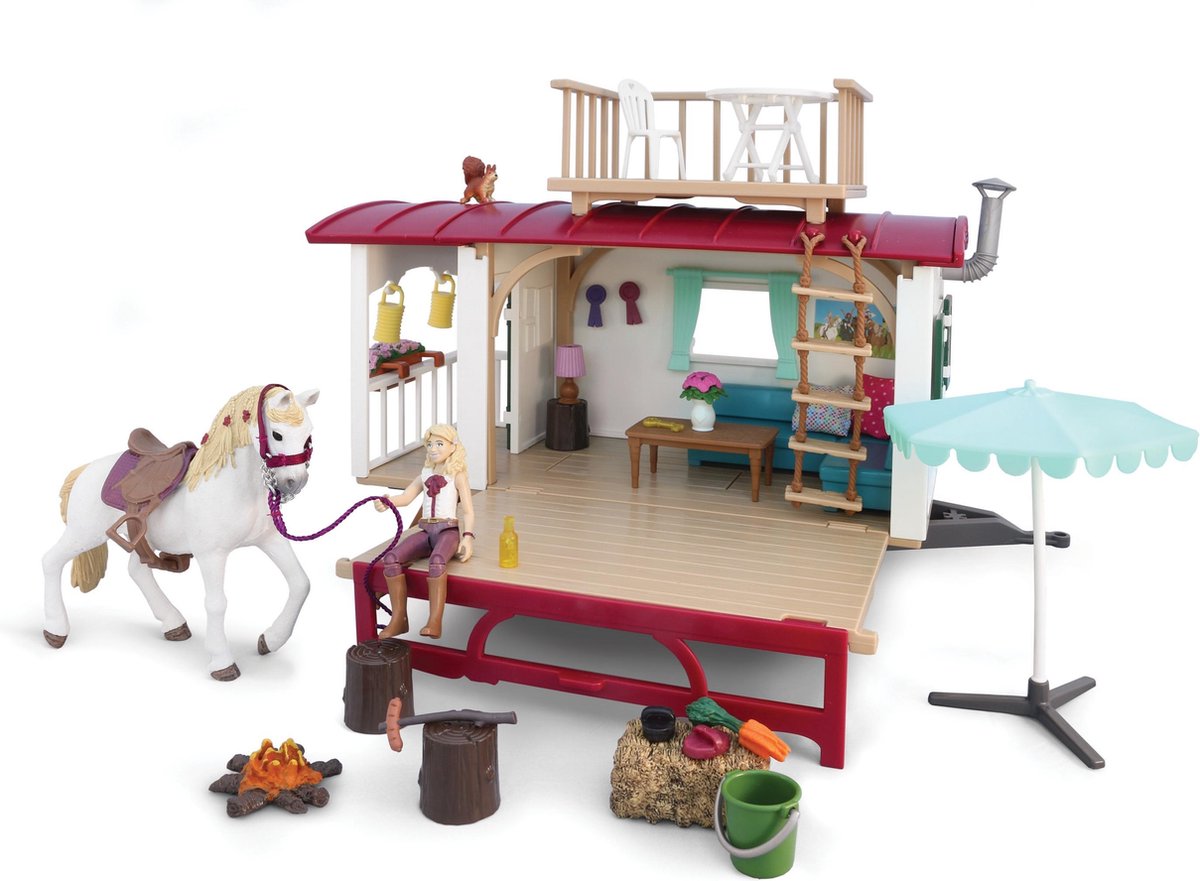 schleich HORSE CLUB - Woonwagen voor geheime club-bijeenkomsten - Kinderspeelgoed voor Jongens en Meisjes - 5 tot 12 jaar - 42593 — afbeelding 8